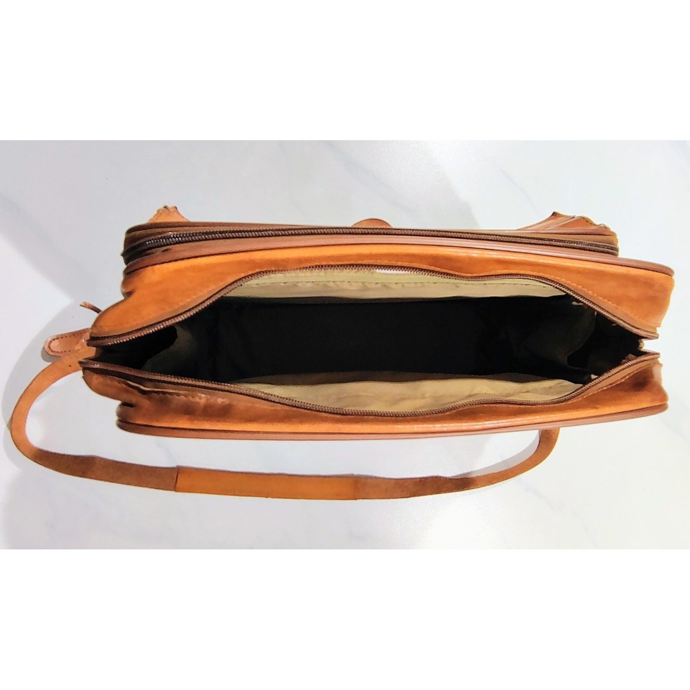 Vtg Leather Briefcase Hartmann Luggage Shoulder Carry On Bag Shoulder Strap+ Key - Picture 11 of 15